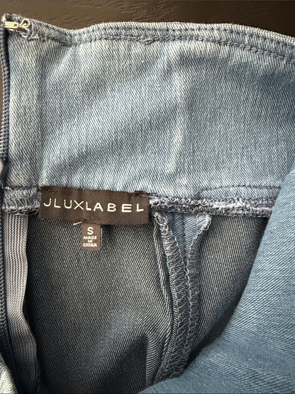 JLUX Label - Light Blue High-Rise Skinny Jeggings - Picture 3 of 3